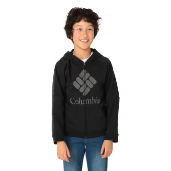 Columbia Branded French Terry Full Zip, Sudaderas Con Capucha Negros Para Niño | 872516-NDH